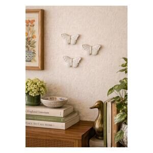 Vintage 1983 Miller Studio Set of 3 Chalkware Moths Butterflies 🦋